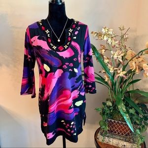 JOYOUS & FREE I  Colorful Embellished Tunic